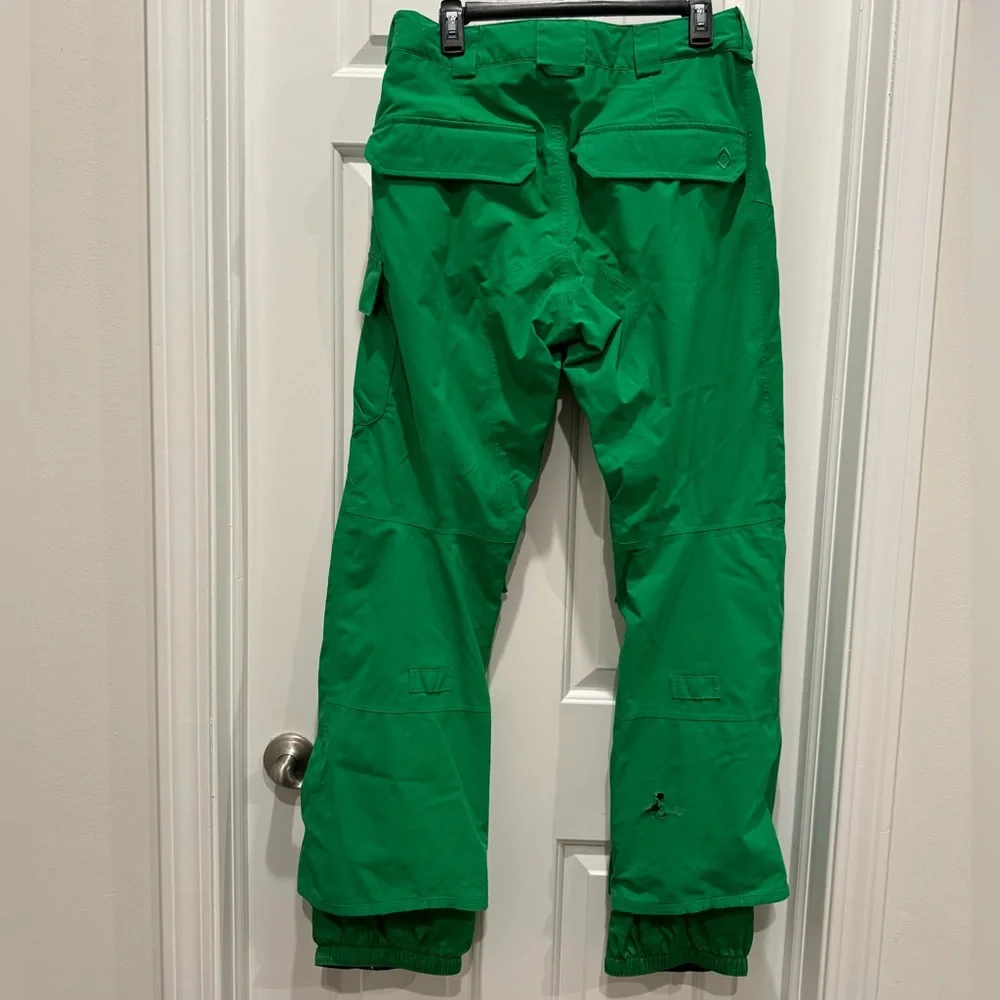 Burton snow pant ski snowboard women’s green cargo insulated winter cold gear